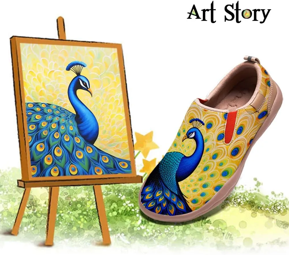 Women's Art Painted Travel Shoes Slip On Casual Leather Loafers Lightweight Comfort Fashion Sneaker