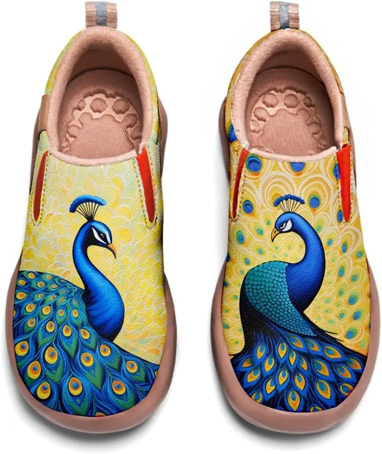 Women's Art Painted Travel Shoes Slip On Casual Leather Loafers Lightweight Comfort Fashion Sneaker