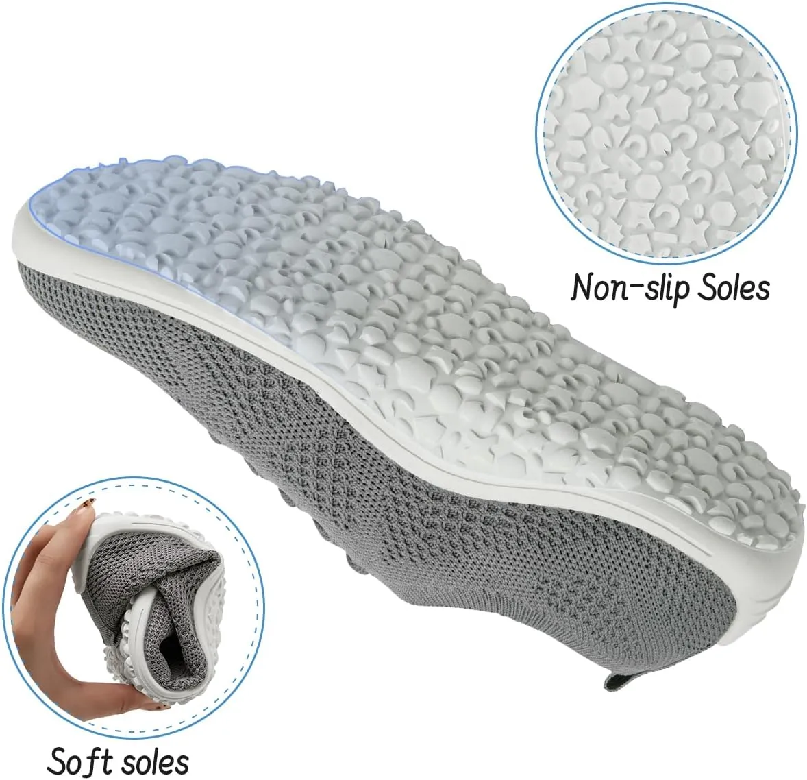 Women's Barefoot Shoes Walking Sports Zero Drop Sole Running Casual Sneakers Slip On Breathable Soft Fashion House Shoes White