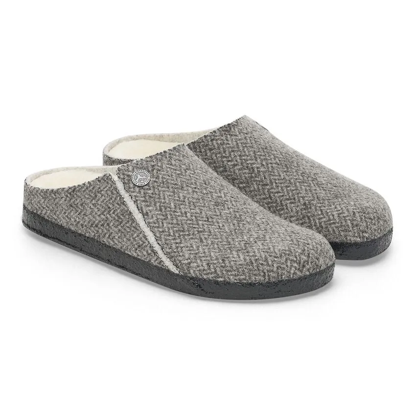 Women’s Birkenstock Zermatt Shearling Wool Felt Slipper – Herringbone Grey