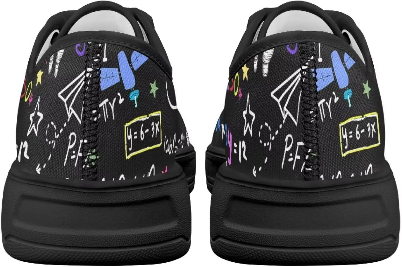 Womens Canvas Shoes 2025 Comfortable Summer Walking Sneakers Flexible EVA Non-Slip Outsole for Casual Outfits Size 6-13.5 Black Sole