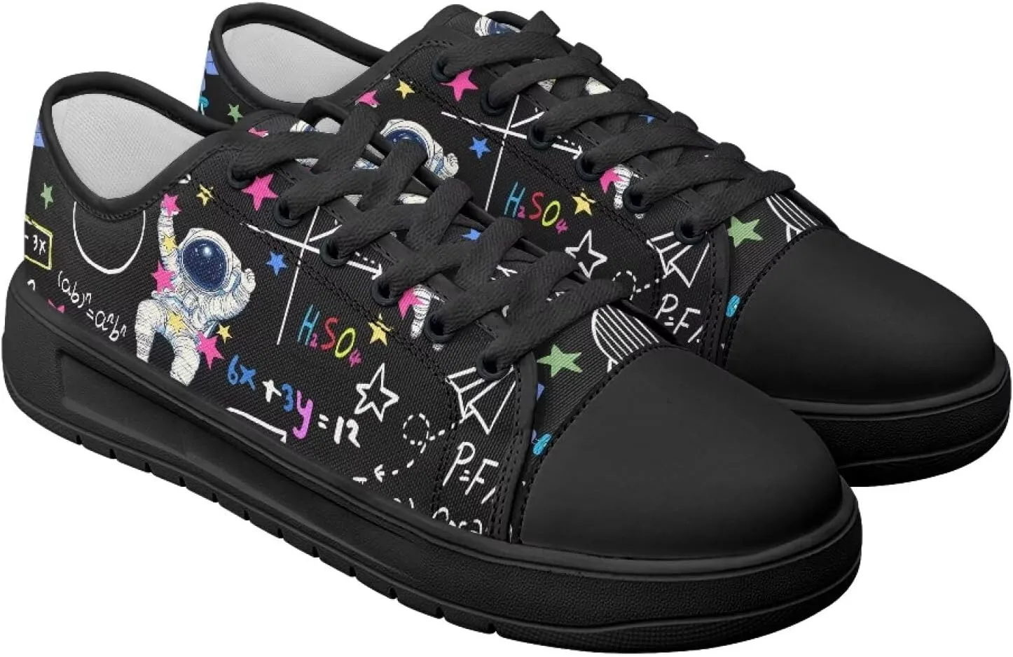 Womens Canvas Shoes 2025 Comfortable Summer Walking Sneakers Flexible EVA Non-Slip Outsole for Casual Outfits Size 6-13.5 Black Sole