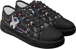 Womens Canvas Shoes 2025 Comfortable Summer Walking Sneakers Flexible EVA Non-Slip Outsole for Casual Outfits Size 6-13.5 Black Sole
