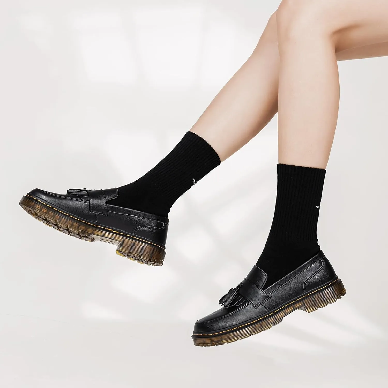 Women's Classic Penny Loafer Platform Chunky Heel Loafer for Women Comfortable Womens Business Casual Shoes