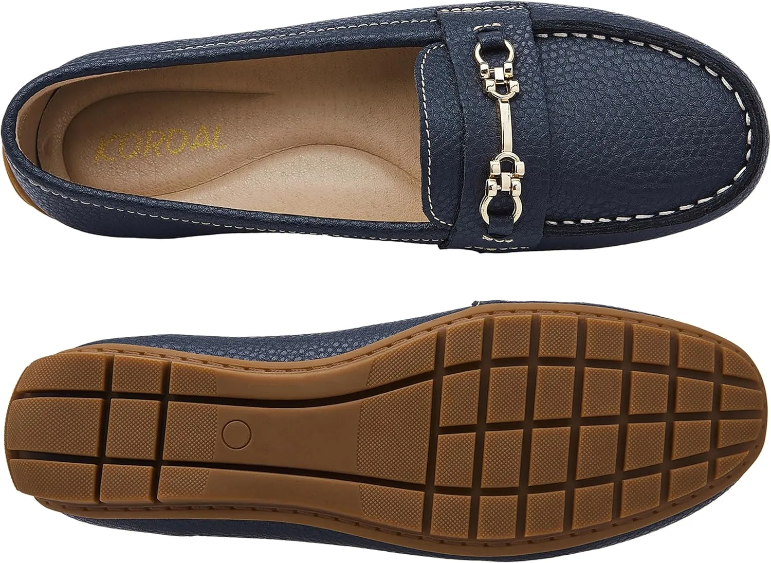 Women's Comfortable & Lightweight Leather Loafers Slip-Ons Driving Mocs Walking Shoes Cute Business Casual Dress Shoes Work Flats for Women