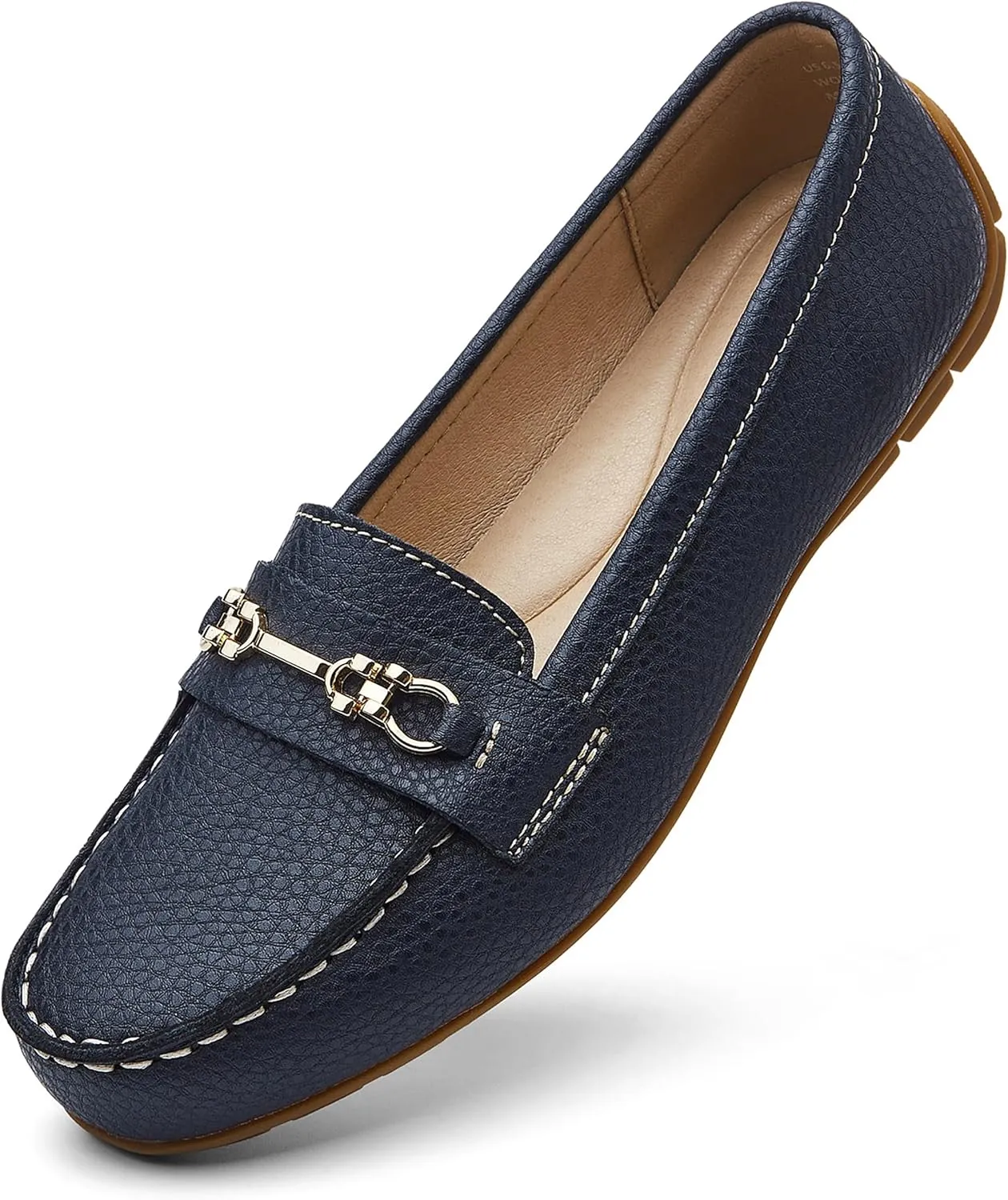 Women's Comfortable & Lightweight Leather Loafers Slip-Ons Driving Mocs Walking Shoes Cute Business Casual Dress Shoes Work Flats for Women