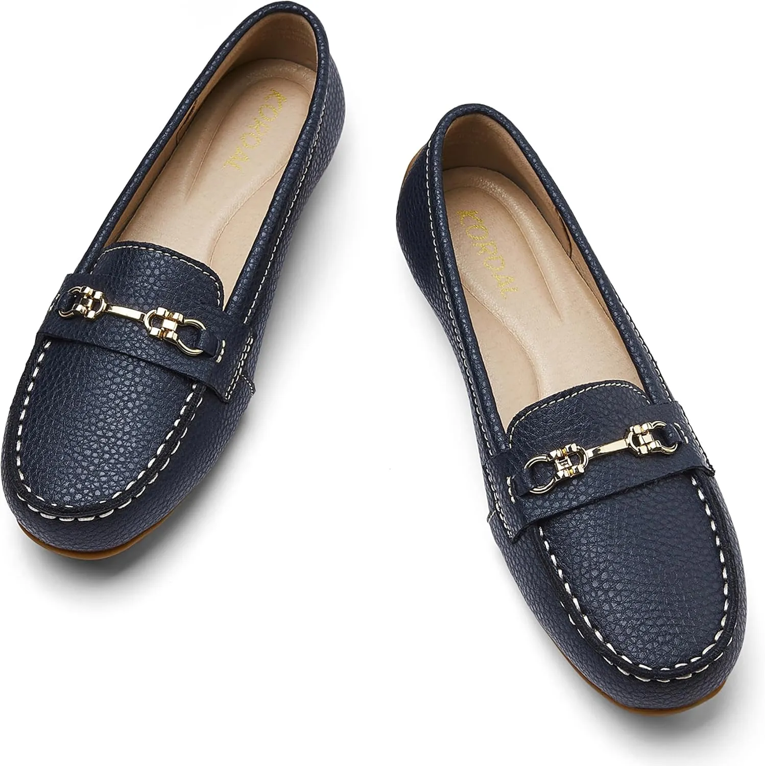Women's Comfortable & Lightweight Leather Loafers Slip-Ons Driving Mocs Walking Shoes Cute Business Casual Dress Shoes Work Flats for Women