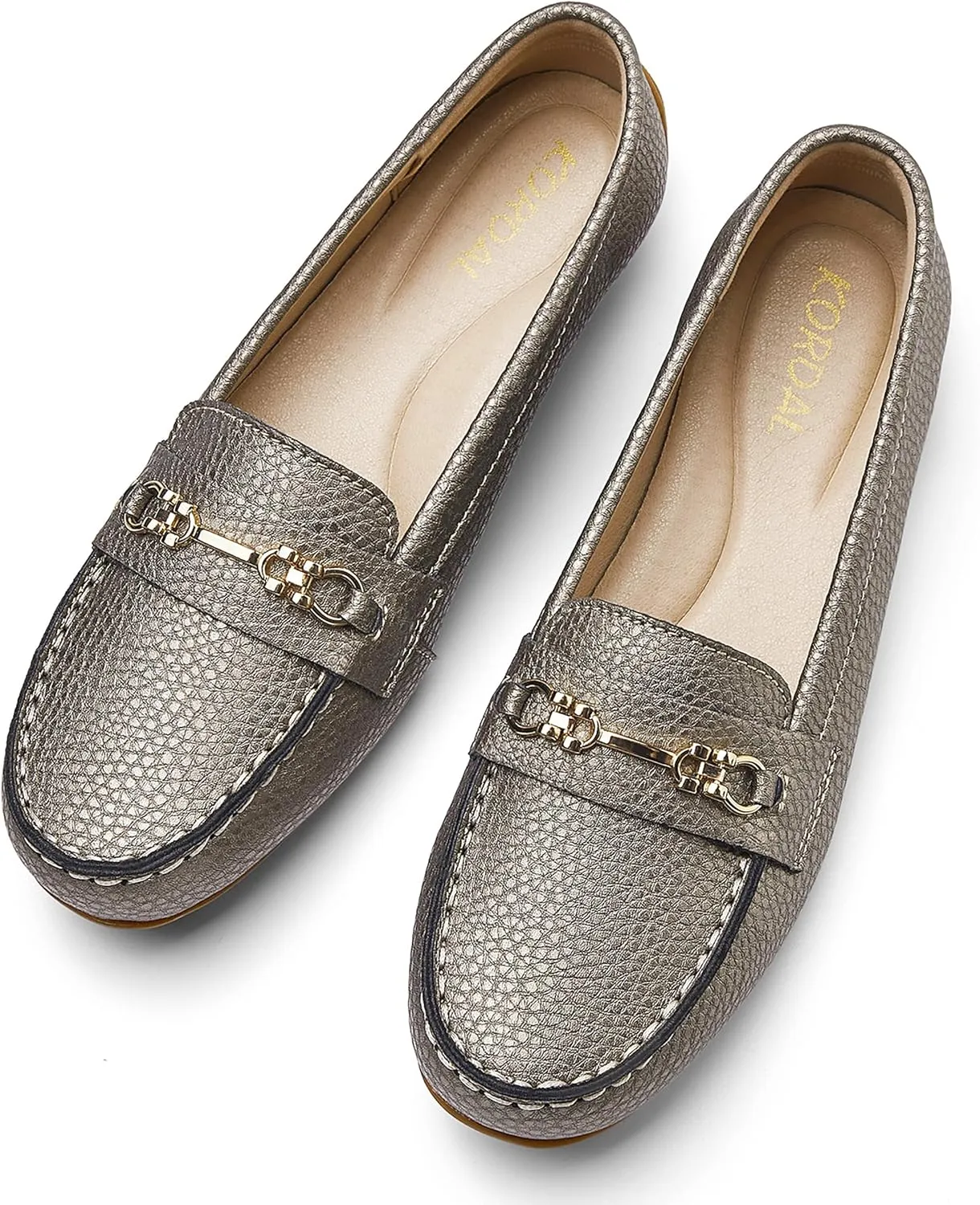 Women's Comfortable & Lightweight Leather Loafers Slip-Ons Driving Mocs Walking Shoes Cute Business Casual Dress Shoes Work Flats for Women