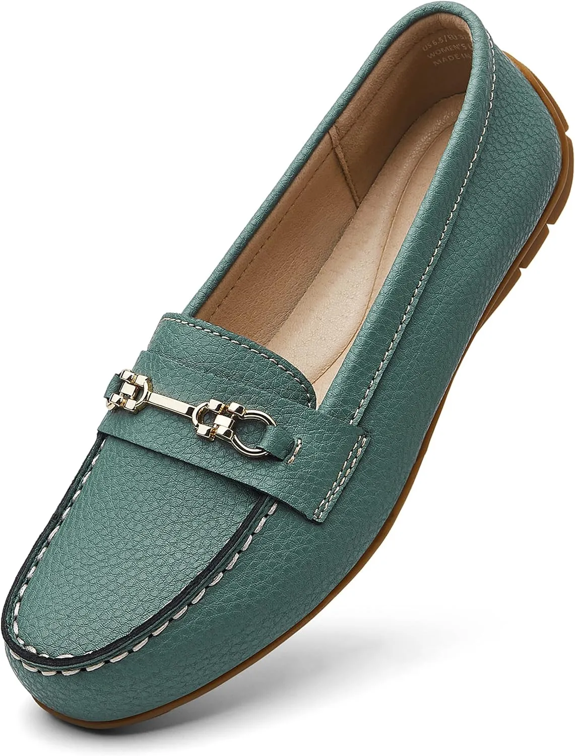 Women's Comfortable & Lightweight Leather Loafers Slip-Ons Driving Mocs Walking Shoes Cute Business Casual Dress Shoes Work Flats for Women
