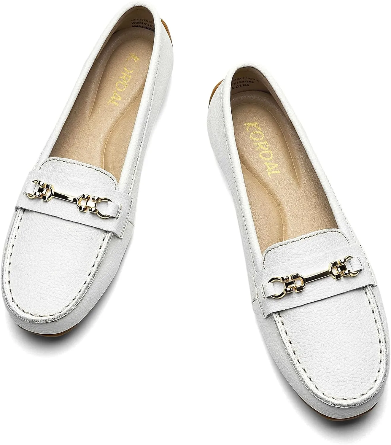 Women's Comfortable & Lightweight Leather Loafers Slip-Ons Driving Mocs Walking Shoes Cute Business Casual Dress Shoes Work Flats for Women