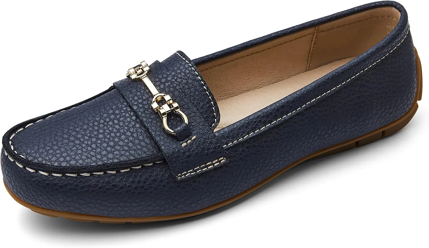 Women's Comfortable & Lightweight Leather Loafers Slip-Ons Driving Mocs Walking Shoes Cute Business Casual Dress Shoes Work Flats for Women