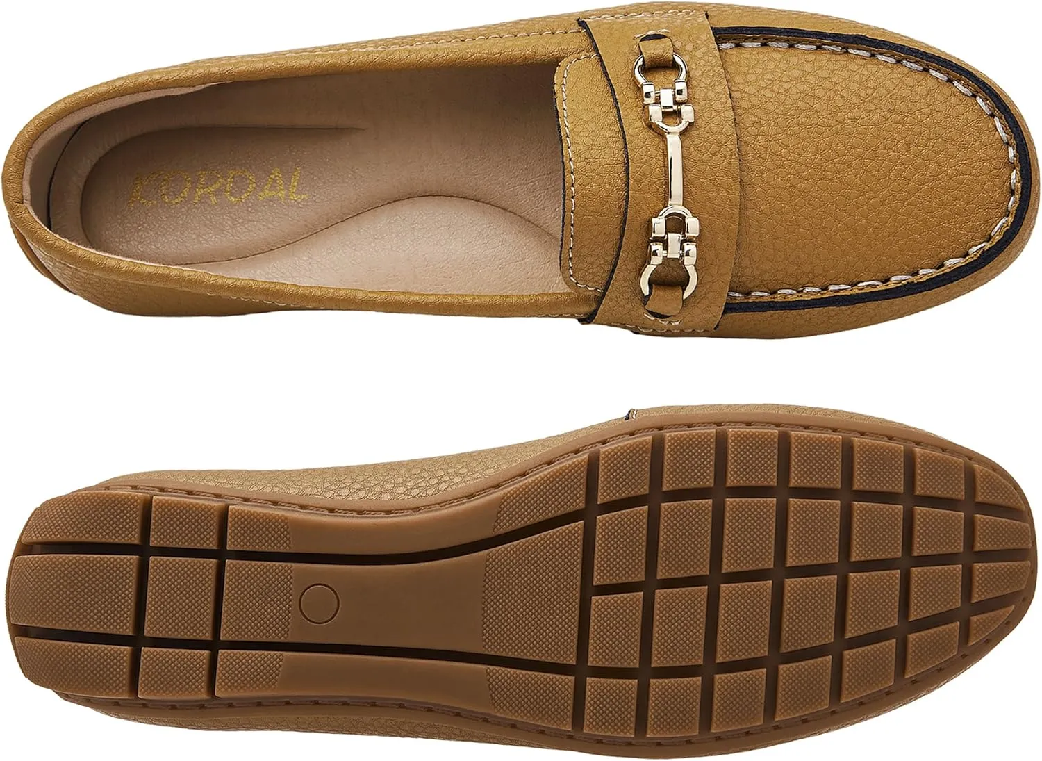 Women's Comfortable & Lightweight Leather Loafers Slip-Ons Driving Mocs Walking Shoes Cute Business Casual Dress Shoes Work Flats for Women