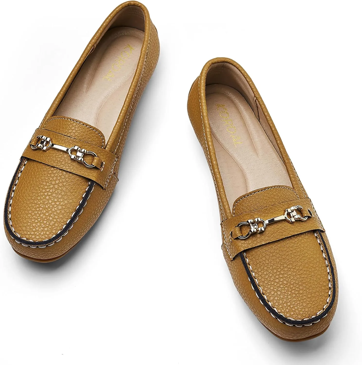 Women's Comfortable & Lightweight Leather Loafers Slip-Ons Driving Mocs Walking Shoes Cute Business Casual Dress Shoes Work Flats for Women
