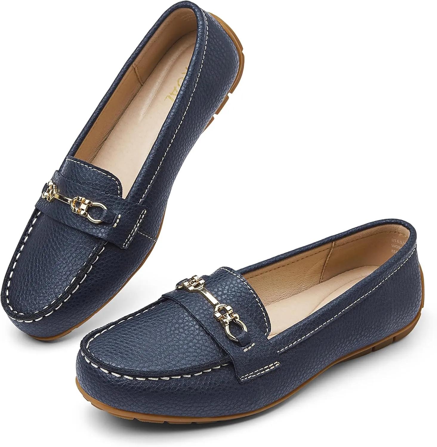 Women's Comfortable & Lightweight Leather Loafers Slip-Ons Driving Mocs Walking Shoes Cute Business Casual Dress Shoes Work Flats for Women