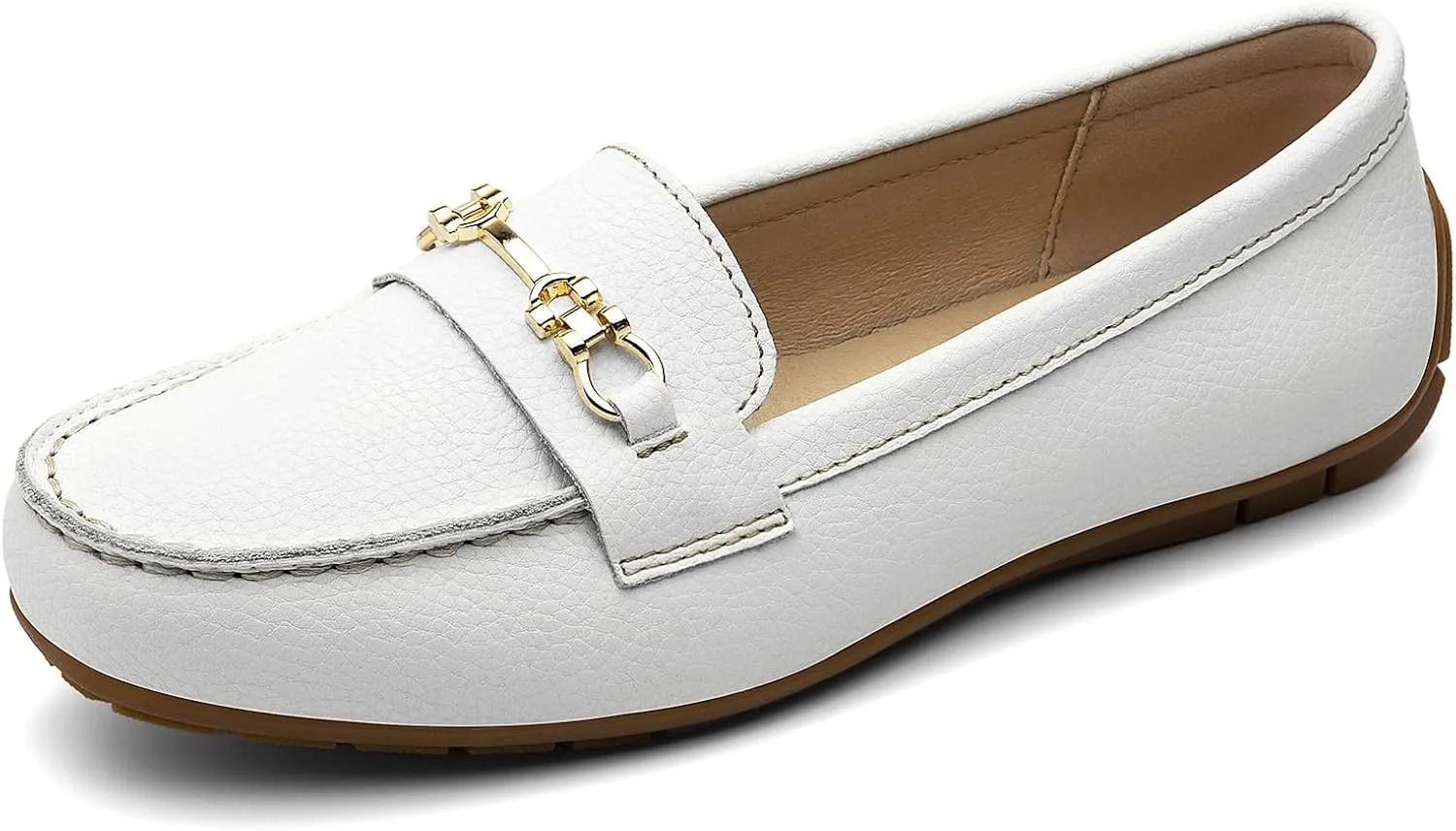 Women's Comfortable & Lightweight Leather Loafers Slip-Ons Driving Mocs Walking Shoes Cute Business Casual Dress Shoes Work Flats for Women