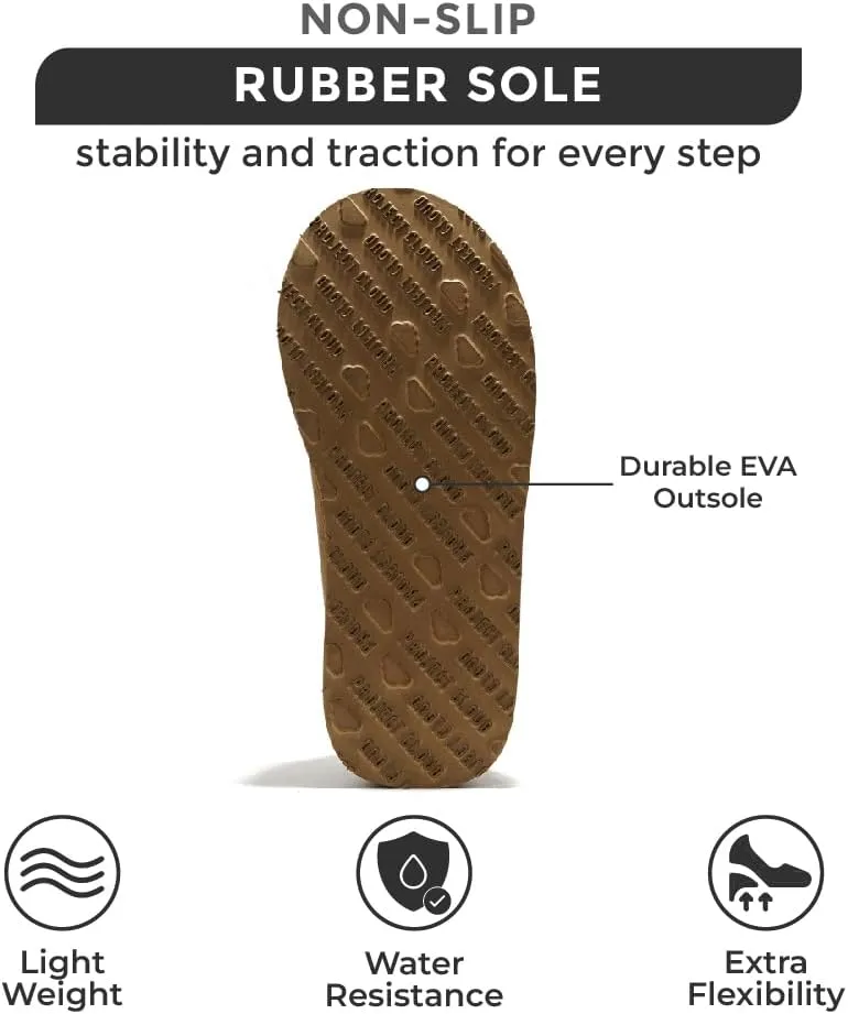 Women's Genuine Leather Platform Slippers - Memory Foam, Non-Slip Clogs by Project Cloud