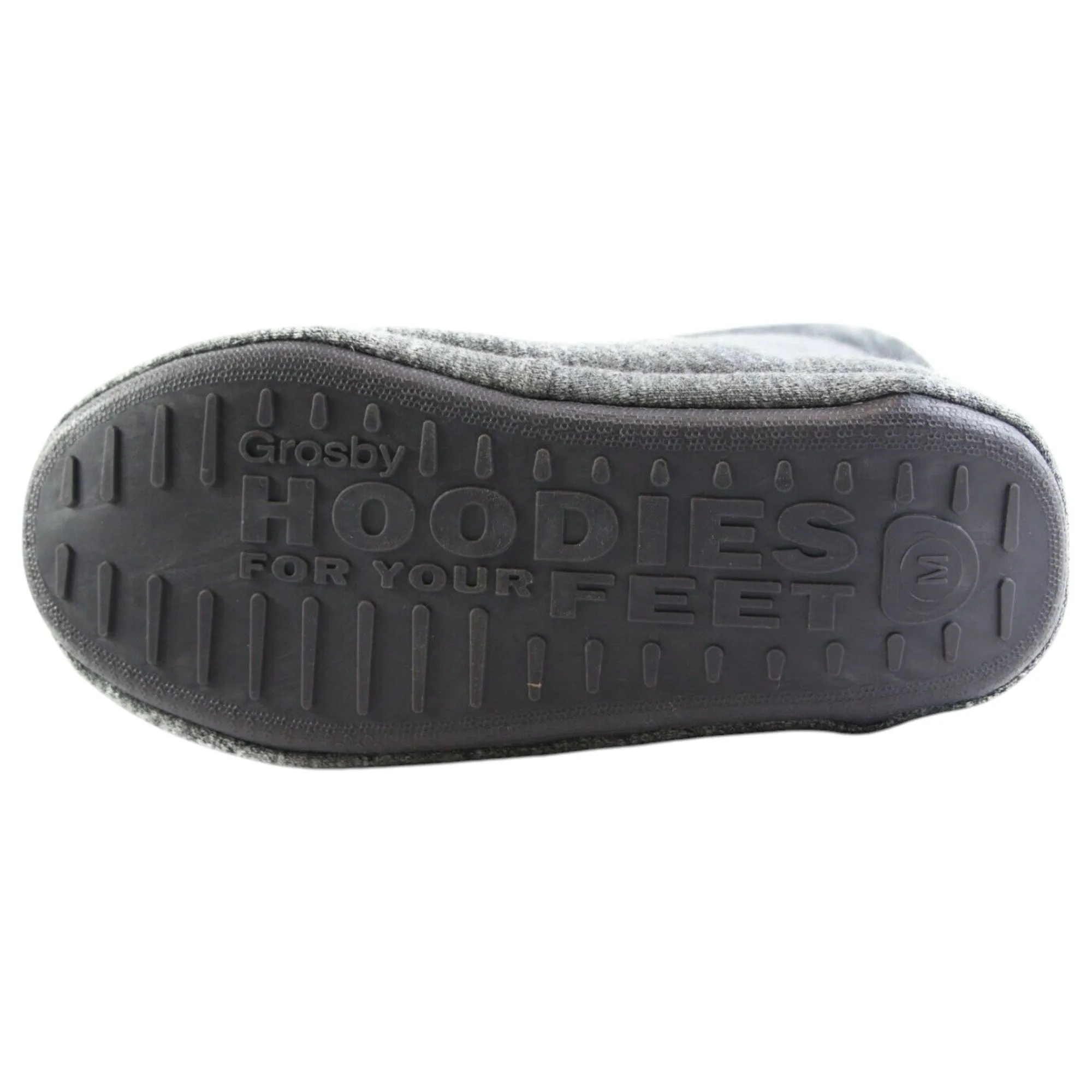 Womens Grosby Plush Fluffy Boot Slippers Grey