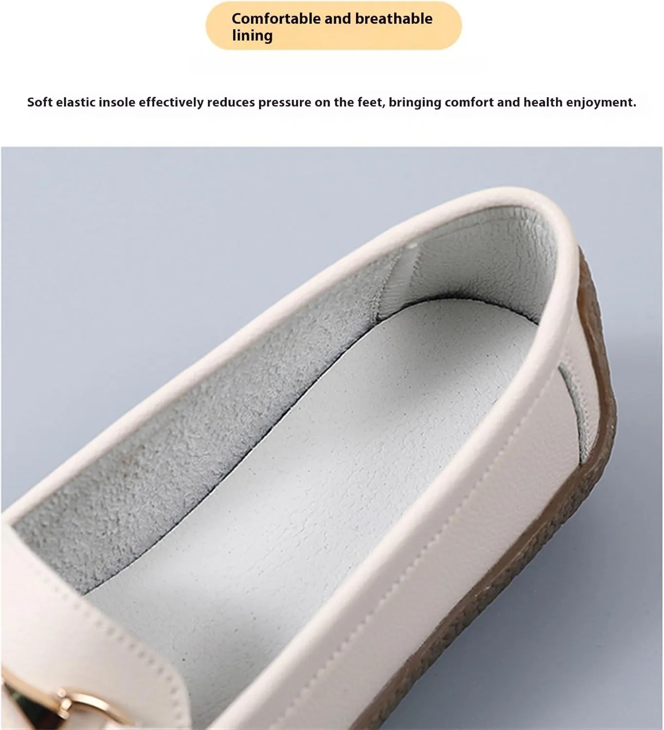 Women's Leather Loafers Slip-Ons Driving Mocs Walking Shoes Cute Business Casual Dress Shoes Work Flats for Women