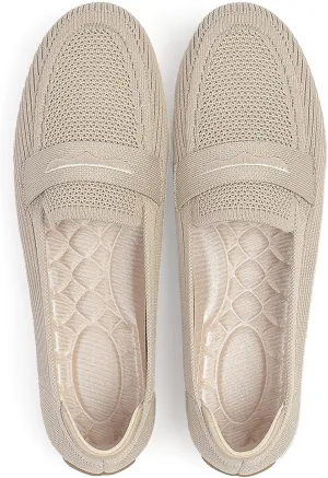 Womens Loafers Comfortable Knit Driving Shoes Washable Casual Work Slip on Loafer