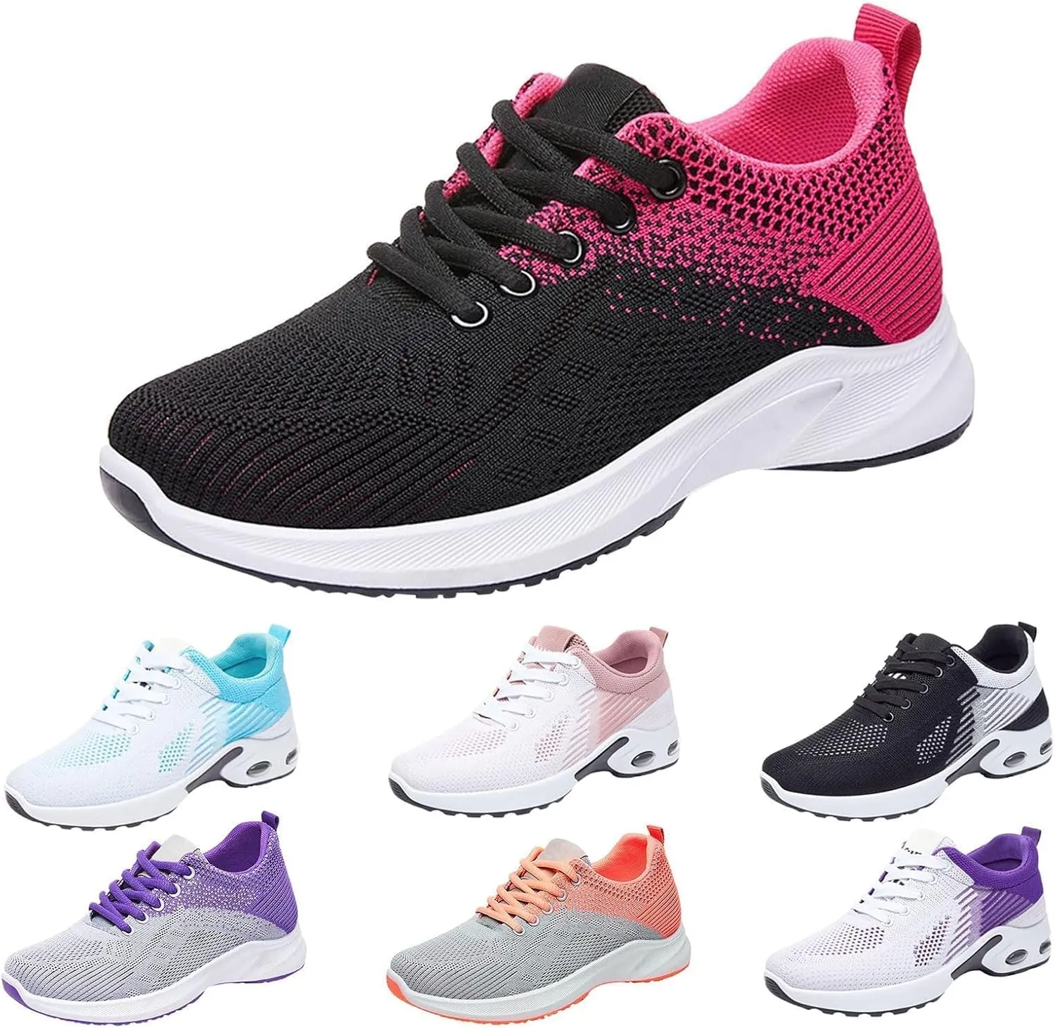 Women's Men'S Air Cushion Running Shoes Breathable Non-Slip Walking Shoes Walking Jogging Fitness Gym Fashion Sneakers Casual Comfortable Work Tennis Sport Athletic Trainers Workout Casual Sports
