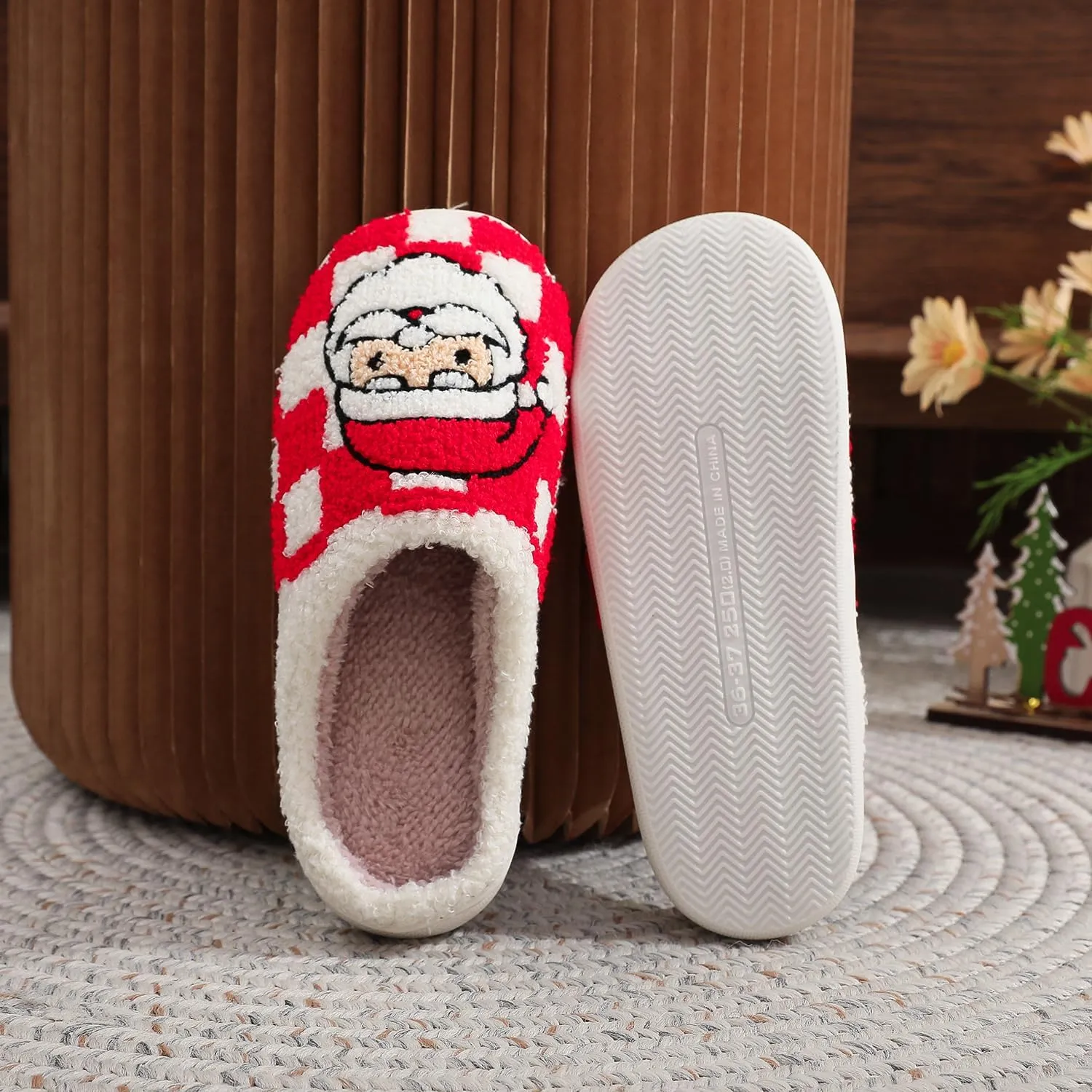 Women's Men's Fuzzy Memory Foam Slippers Fluffy Warm Comfort Light Weight Indoor Outdoor House Couple Shoes