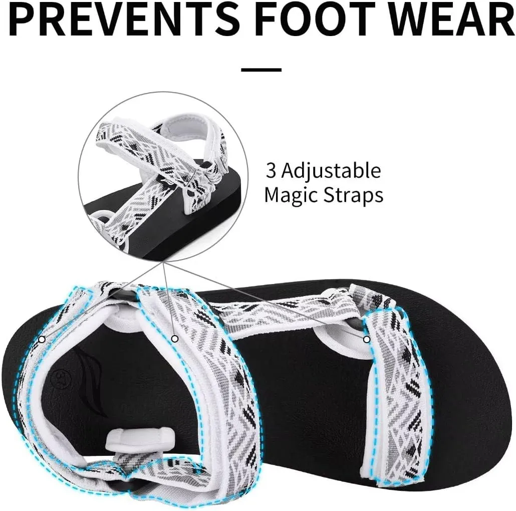 Women's Sandals Hiking Sport Sandals with Arch Support Yoga Mat Insole Comfortable Walking Water Sandals for Beach Travel Athletic