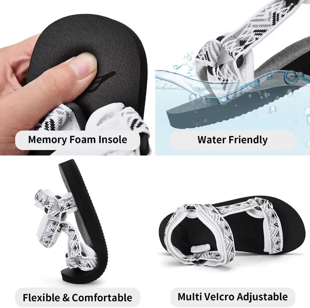 Women's Sandals Hiking Sport Sandals with Arch Support Yoga Mat Insole Comfortable Walking Water Sandals for Beach Travel Athletic