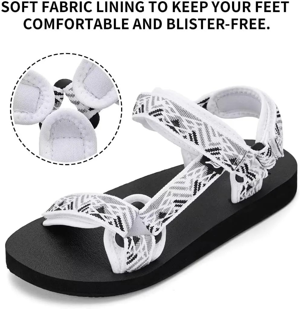 Women's Sandals Hiking Sport Sandals with Arch Support Yoga Mat Insole Comfortable Walking Water Sandals for Beach Travel Athletic