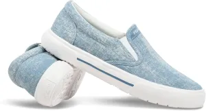 Women's Sunwashed Slip-On Fishing Shoes | Water-Repellent, Pre-Shrunk Nylon/Cotton Blend | Arch Support, Padded Collar, & Sneaker Platform