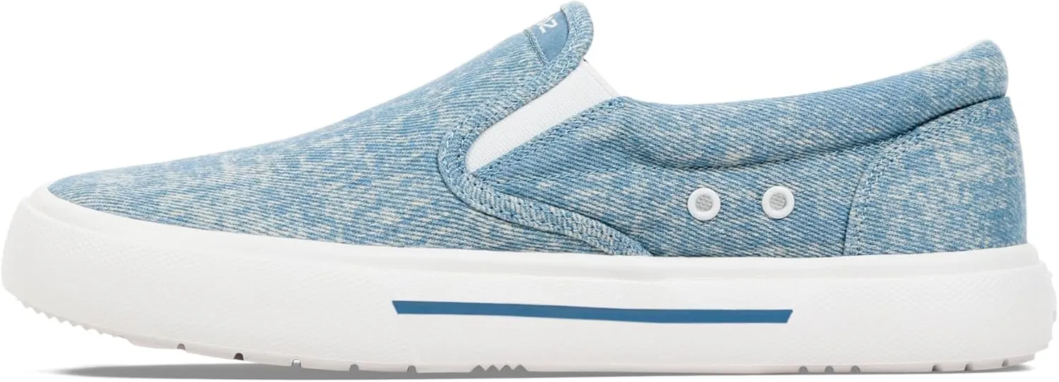 Women's Sunwashed Slip-On Fishing Shoes | Water-Repellent, Pre-Shrunk Nylon/Cotton Blend | Arch Support, Padded Collar, & Sneaker Platform