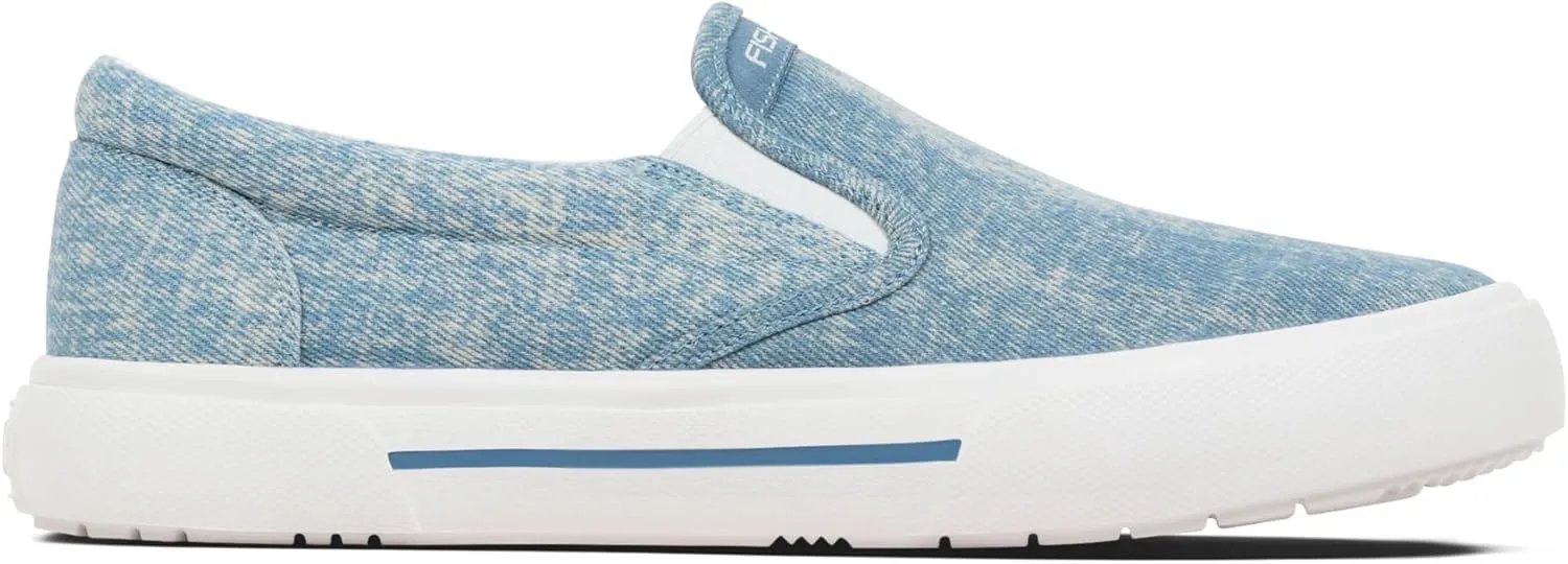 Women's Sunwashed Slip-On Fishing Shoes | Water-Repellent, Pre-Shrunk Nylon/Cotton Blend | Arch Support, Padded Collar, & Sneaker Platform