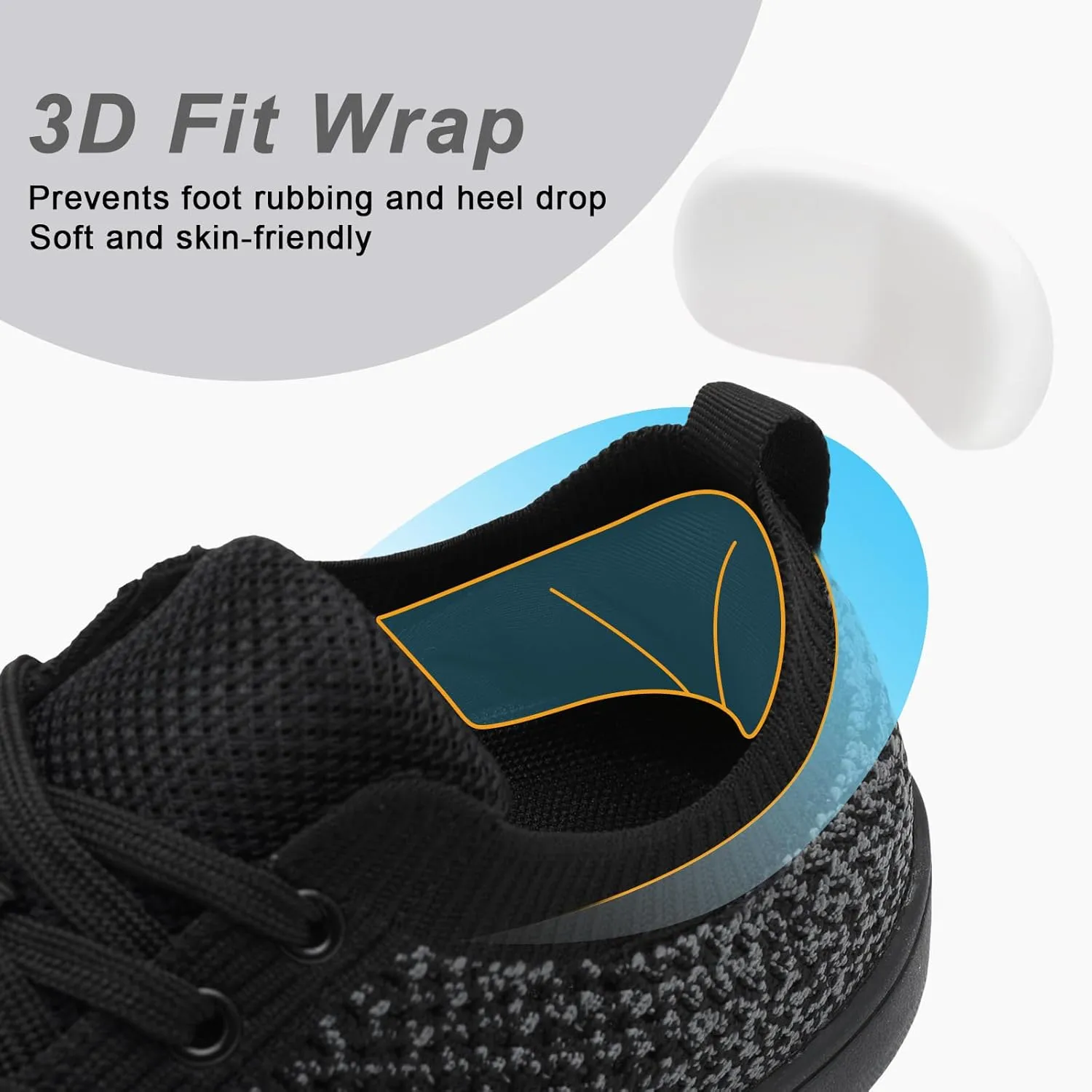 Women's Walking Shoes Wide Toe Box Diabetic Barefoot Shoes with Breathable Zero Drop Sole for Edema, Back Pain Relief