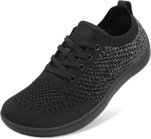 Women's Walking Shoes Wide Toe Box Diabetic Barefoot Shoes with Breathable Zero Drop Sole for Edema, Back Pain Relief