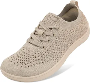 Women's Walking Shoes Wide Toe Box Diabetic Barefoot Shoes with Breathable Zero Drop Sole for Edema, Back Pain Relief