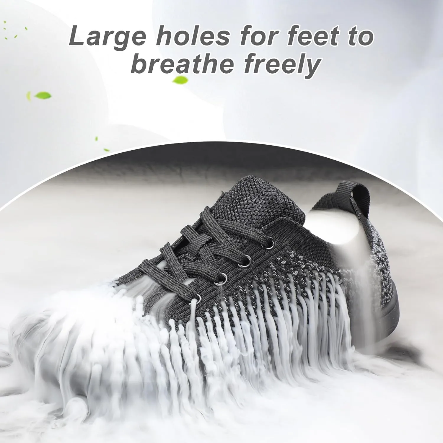Women's Walking Shoes Wide Toe Box Diabetic Barefoot Shoes with Breathable Zero Drop Sole for Edema, Back Pain Relief