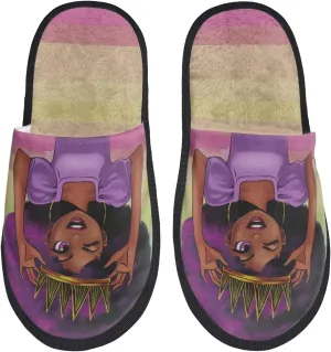 Women's Washable Slippers Padded Sole for Comfort for Home Hotel Spa Bedroom Guests,Hotel,Travel,Funny Slippers Fits Up to Most Adults