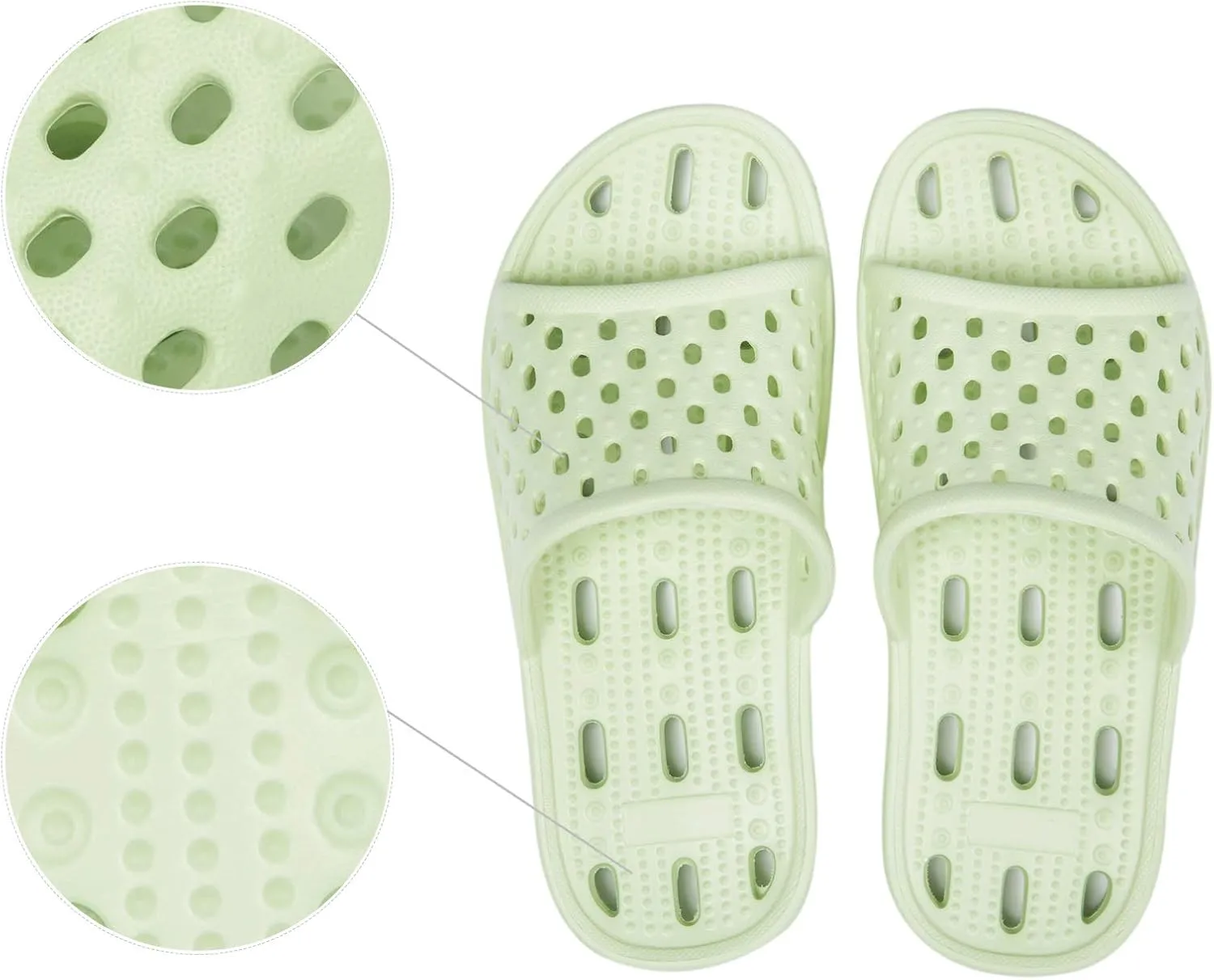 WOTTE Shower Sandals Women Quick Drying Bath Slippers Non Slip Dorm Shoes