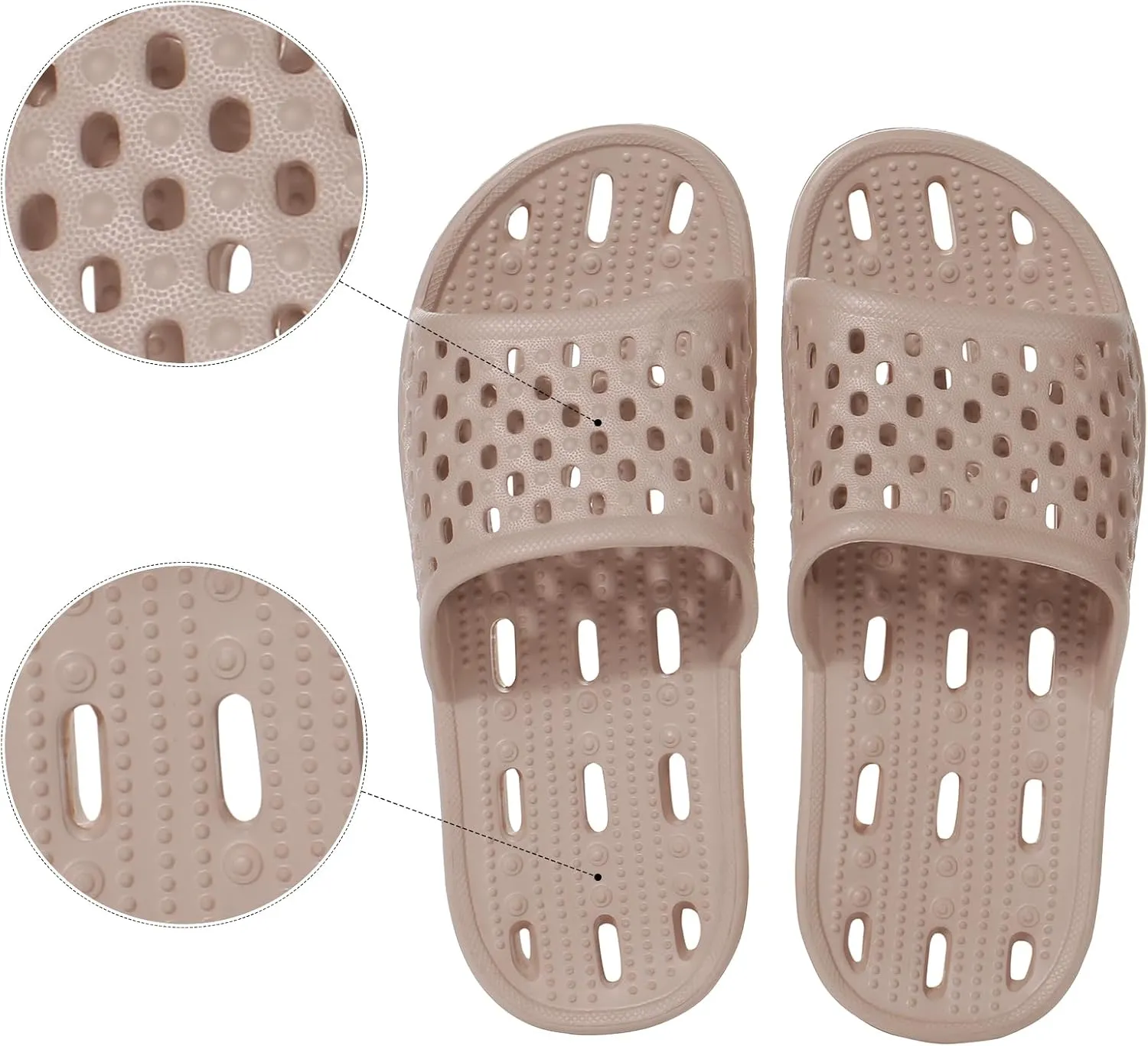 WOTTE Shower Sandals Women Quick Drying Bath Slippers Non Slip Dorm Shoes