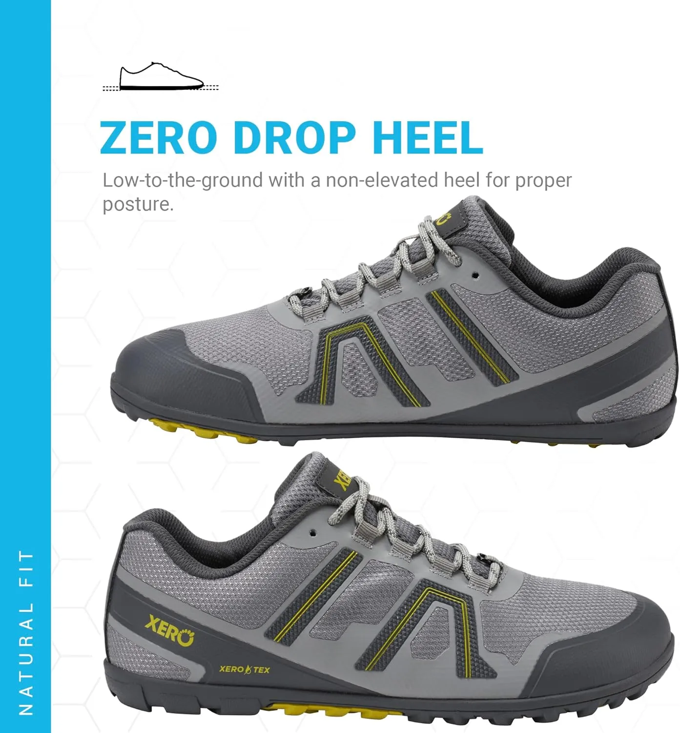 Xero Shoes Men's Mesa Trail Waterproof Barefoot Trail Run Shoe