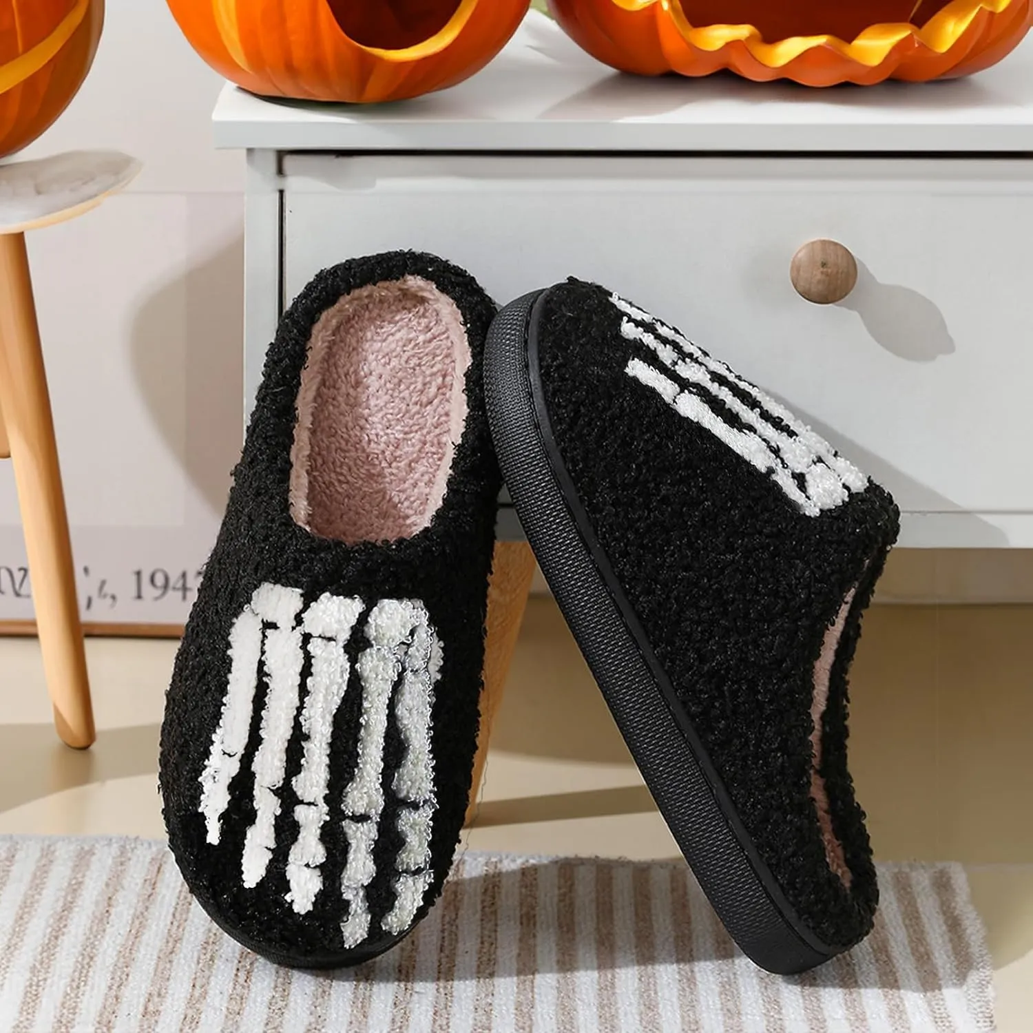 YJEUS Women's House Slippers - Fluffy Plush Memory Foam Indoor Slippers for Ladies