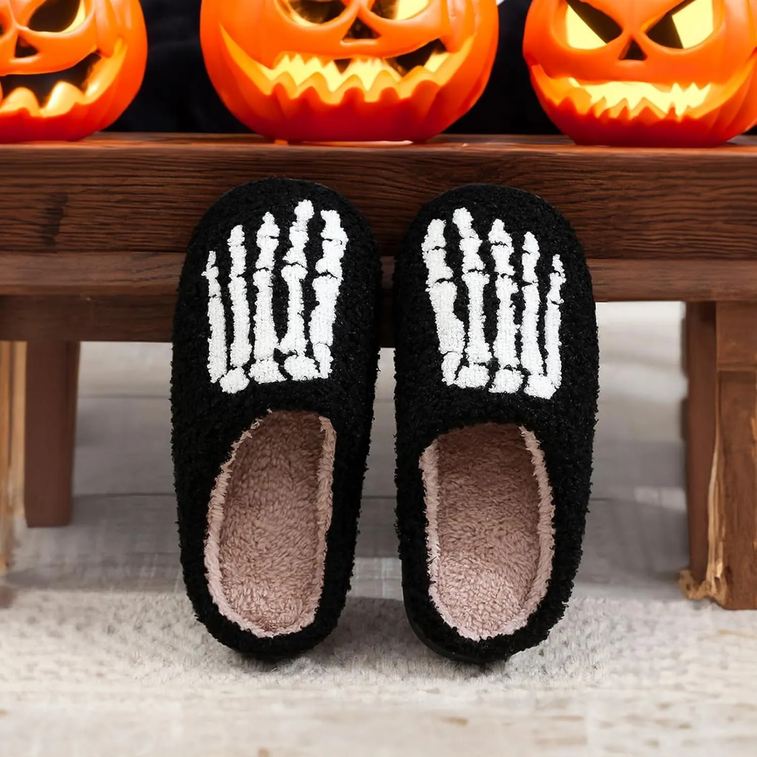 YJEUS Women's House Slippers - Fluffy Plush Memory Foam Indoor Slippers for Ladies