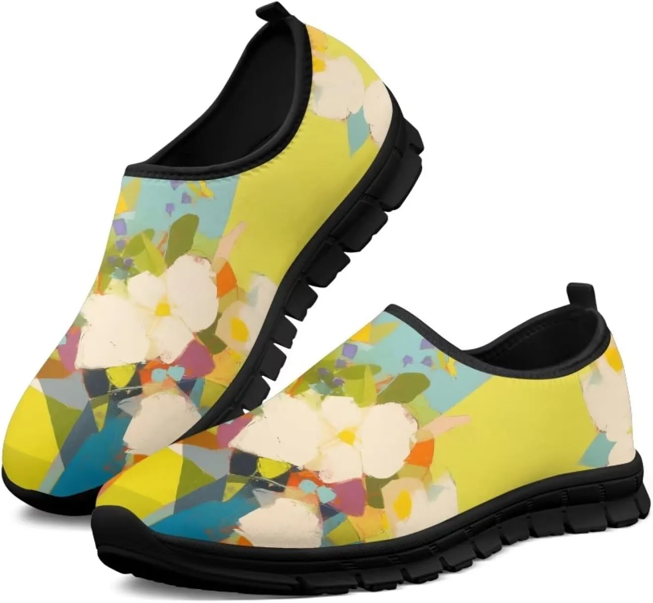 Ystardream Comfortable Shoes for Women Dressy Low Heel Slip On Sneakers