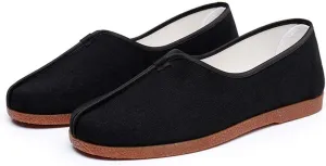 YunPeng Men's Kung Fu Shoes Chinese Traditional Old Beijing Shoes, Anti Slip TPR Sole Martial Arts Tai Chi Shoes Black