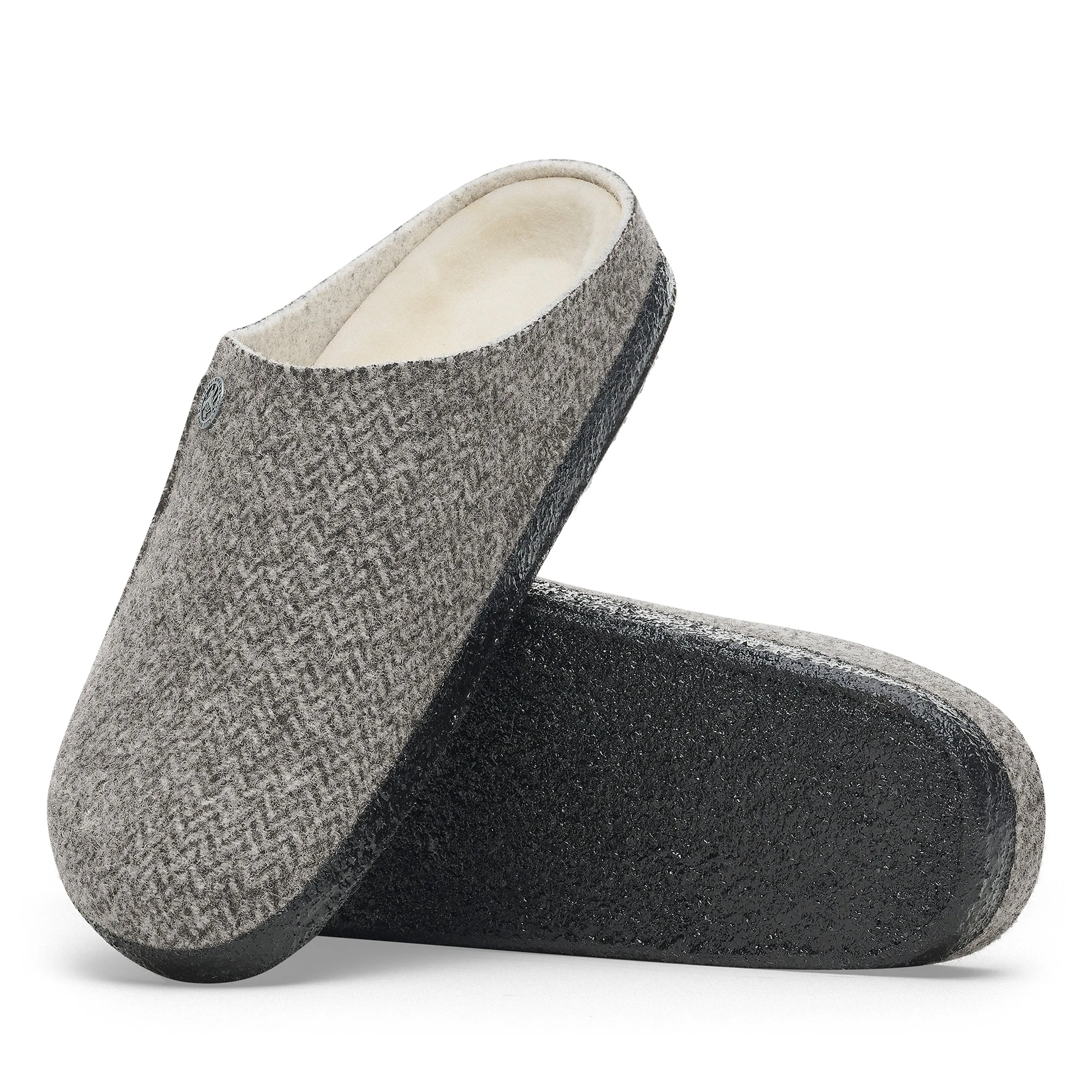 Zermatt Shearling Herringbone Dark Grey Felt/Shearling
