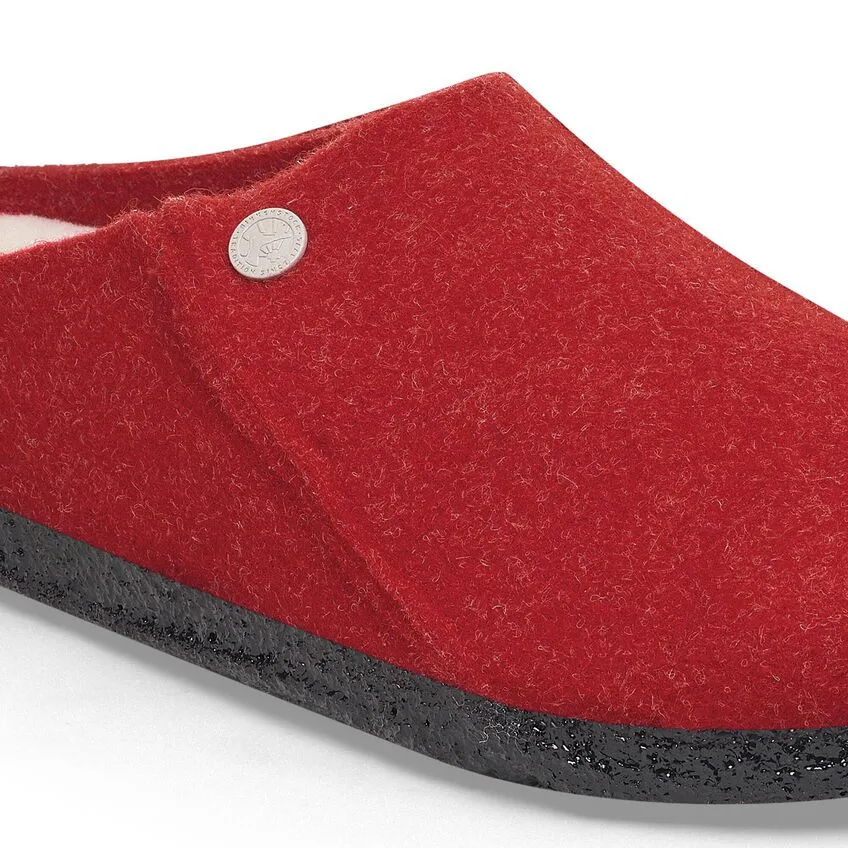 Zermatt Shearling Wool Felt Clog - Active Red/Natural