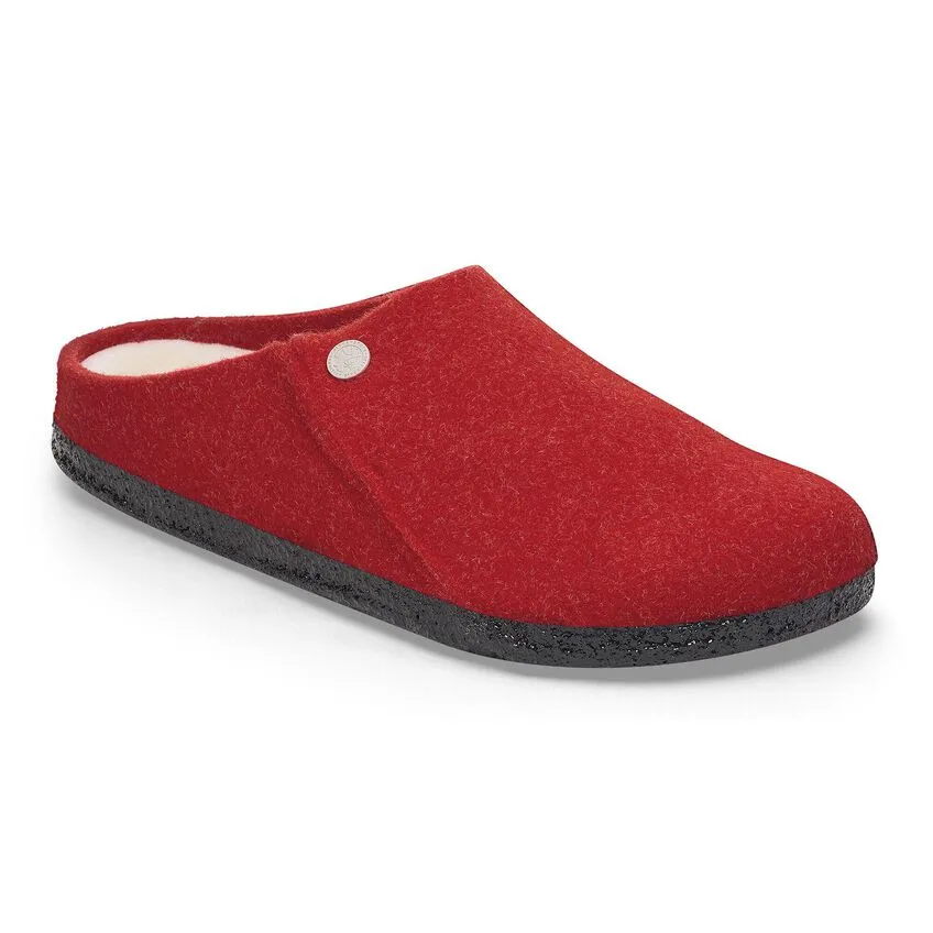 Zermatt Shearling Wool Felt Clog - Active Red/Natural