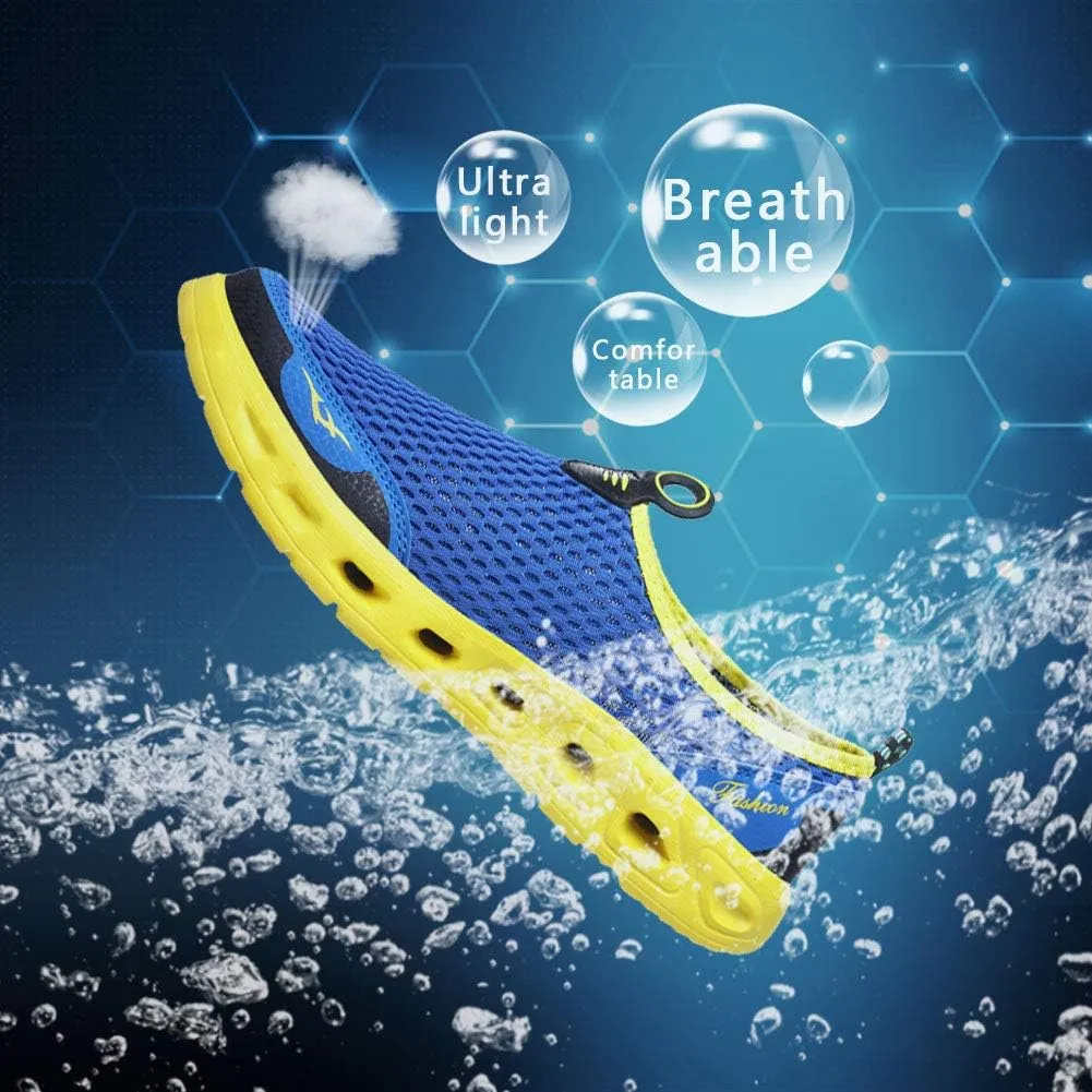 ZXWFOBEY Men-Women LoaferFlats Breathable Mesh Shoes Sailing Up Beach Water Shoes Quick Drying Aqua Trainers Casual Shoes